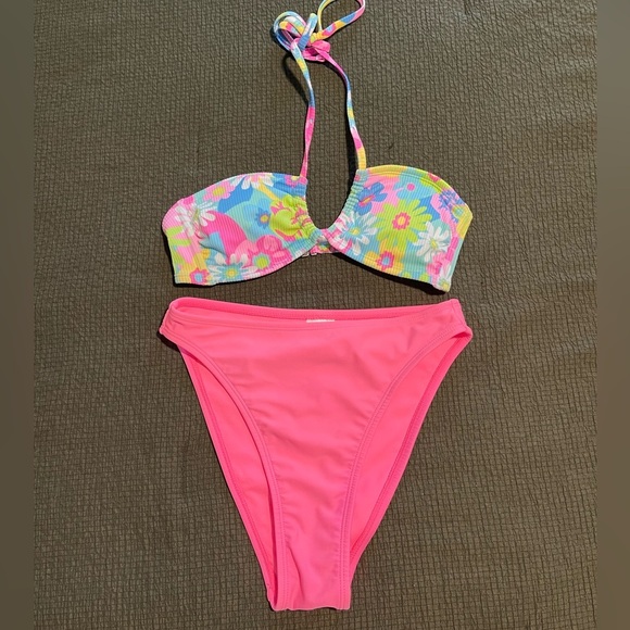 Neon floral Bikini Set - Picture 1 of 5